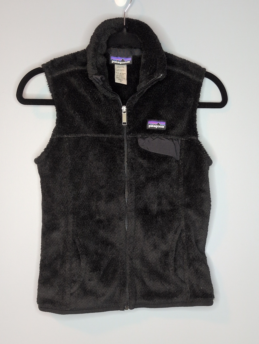 Patagonia Women's Size XS Black Sherpa Fleece Vest